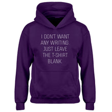 Hoodie Leave the Tshirt Blank Kids Hoodie