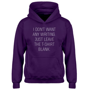 Hoodie Leave the Tshirt Blank Kids Hoodie