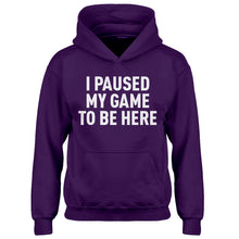 Youth I Paused My Game to Be Here Kids Hoodie