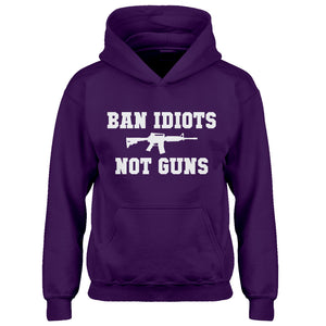 Hoodie Ban Idiots Not Guns Kids Hoodie