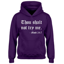Youth Thou shalt not try me. Kids Hoodie