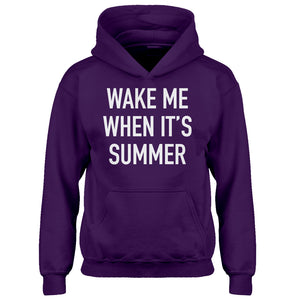 Youth Wake me When its Summer Kids Hoodie