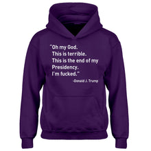 Youth This is the End of my Presidency Kids Hoodie