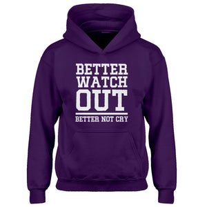 Youth Better Watch Out Better Not Cry Kids Hoodie