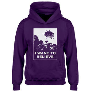 Youth I Want to Believe Flying Spaghetti Monster Kids Hoodie