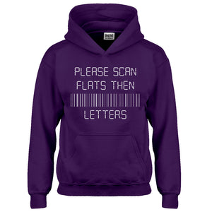 Hoodie Please Scan Flats Then Letters Kids Hoodie