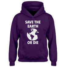 Youth Save the Earth or Die Kids Hoodie