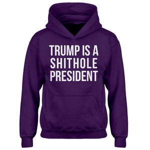 Hoodie Trump is a Shithole President Kids Hoodie