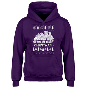 Hoodie We Wish You a Hairy Christmas Kids Hoodie