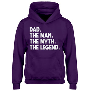 Youth Dad. The Man the Myth the Legend Kids Hoodie