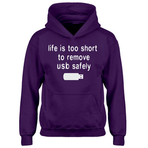Hoodie Remove USB Safely Kids Hoodie
