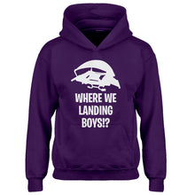 Youth Where We Landing Boys?! Kids Hoodie