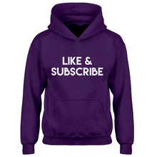 Youth Like and Subscribe Kids Hoodie