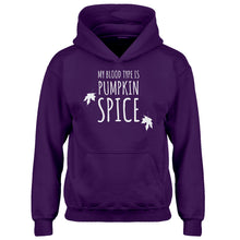 Youth My Blood Type is Pumpkin Spice Kids Hoodie