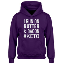Hoodie I Run on Butter and Bacon Kids Hoodie
