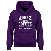 Youth Mornings are for Coffee and Contemplation Kids Hoodie