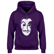 Youth Salvador Dali Face Heist Mask Kids Hoodie