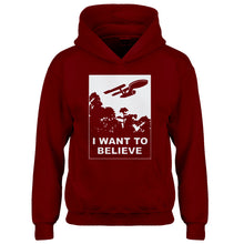 Youth I Want to Believe Space Ship Kids Hoodie