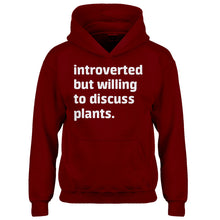 Youth Introverted But Willing to Discuss Plants Kids Hoodie