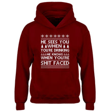 Hoodie He Sees Your When You're Drinking Kids Hoodie