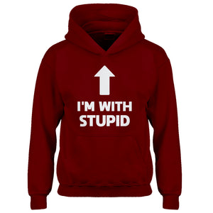 Youth I'm with Stupid Up Kids Hoodie