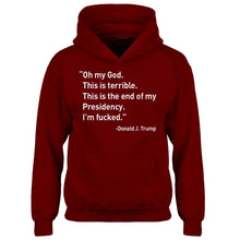 Youth This is the End of my Presidency Kids Hoodie