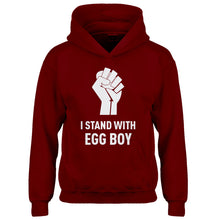 Youth I Stand with Egg Boy Kids Hoodie