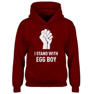 Youth I Stand with Egg Boy Kids Hoodie