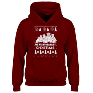 Hoodie We Wish You a Hairy Christmas Kids Hoodie