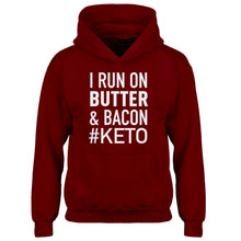 Hoodie I Run on Butter and Bacon Kids Hoodie