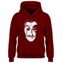 Youth Salvador Dali Face Heist Mask Kids Hoodie