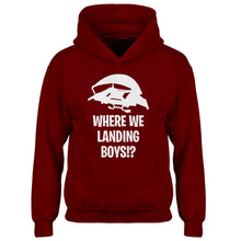 Youth Where We Landing Boys?! Kids Hoodie