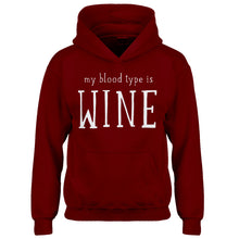 Youth My Blood Type is Wine Kids Hoodie