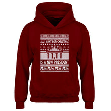 Hoodie All I Want for Christmas is a New President Kids Hoodie