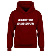 Youth Winners Train, Losers Complain Kids Hoodie