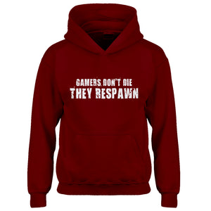 Youth Gamers Don't Die They Respawn Kids Hoodie