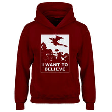 Youth I Want to Believe Fire Dragon Kids Hoodie