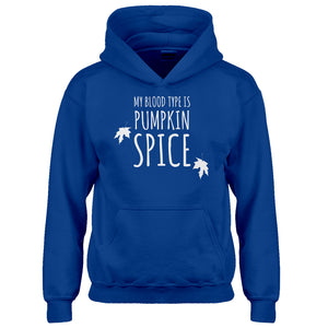 Youth My Blood Type is Pumpkin Spice Kids Hoodie
