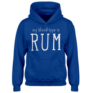 Youth My Blood Type is Rum Kids Hoodie