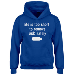 Hoodie Remove USB Safely Kids Hoodie