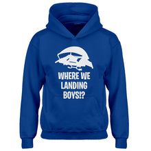 Youth Where We Landing Boys?! Kids Hoodie