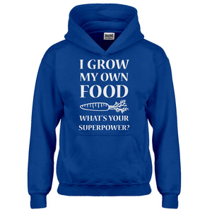 Hoodie I Grow My Own Food Kids Hoodie