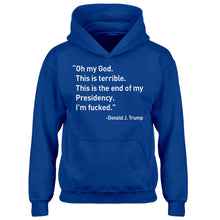 Youth This is the End of my Presidency Kids Hoodie