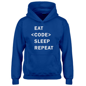 Hoodie Eat Code Sleep Repeat Kids Hoodie