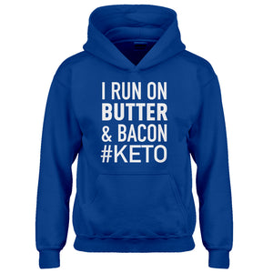 Hoodie I Run on Butter and Bacon Kids Hoodie