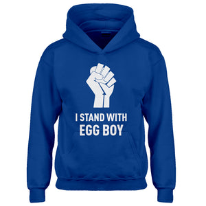 Youth I Stand with Egg Boy Kids Hoodie