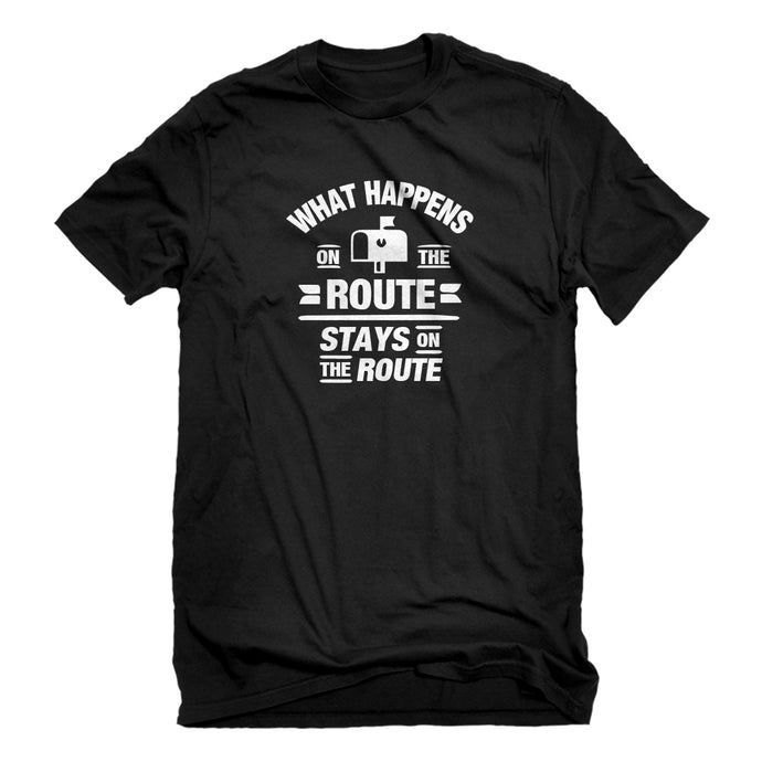 Mens What Happens on the Route Stays on the Route Unisex T-shirt