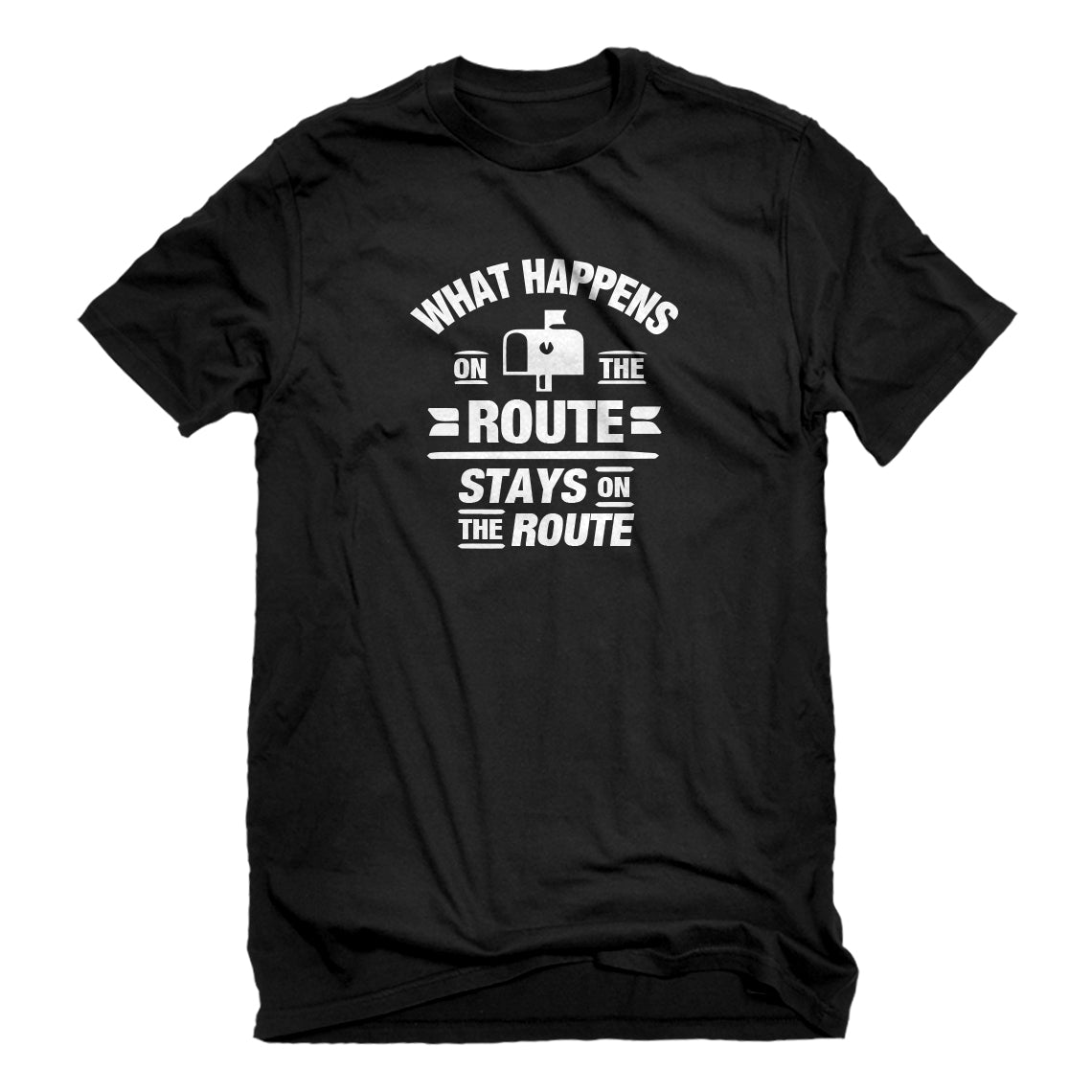 Mens What Happens on the Route Stays on the Route Unisex T-shirt