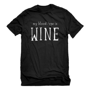 Mens My Blood Type is Wine Unisex T-shirt
