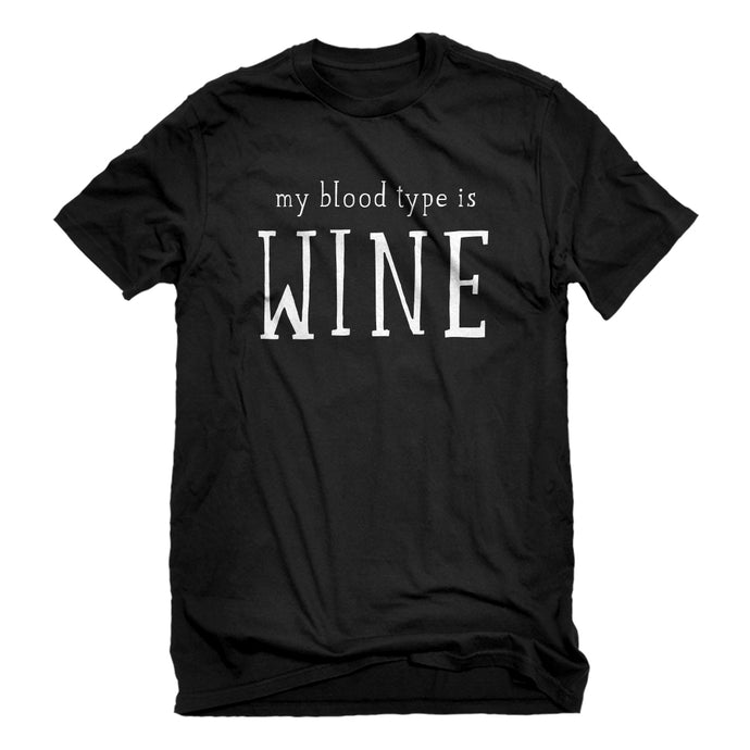 Mens My Blood Type is Wine Unisex T-shirt